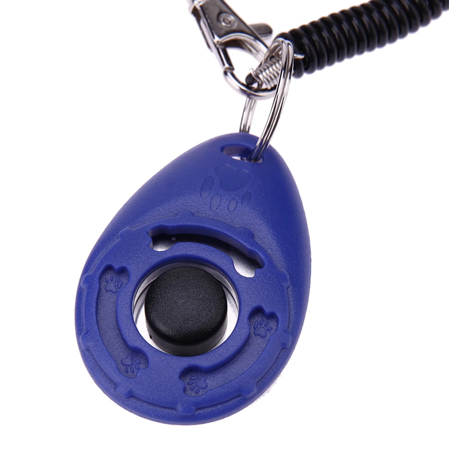 Dog Training Clicker with Wrist Lanyard – Big Button Pet Behavioral Training for Dogs, Cats, Birds & Horses, White