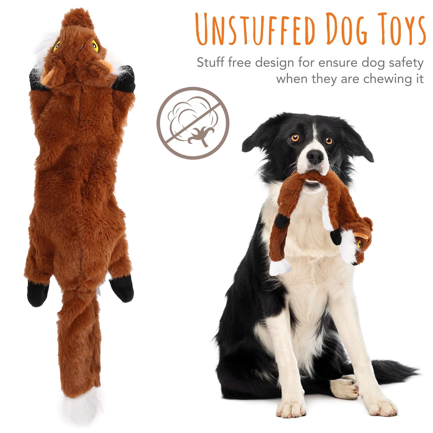 5-Pack Squeaky Dog Toys – No-Stuffing Chew Toys for Small Dogs