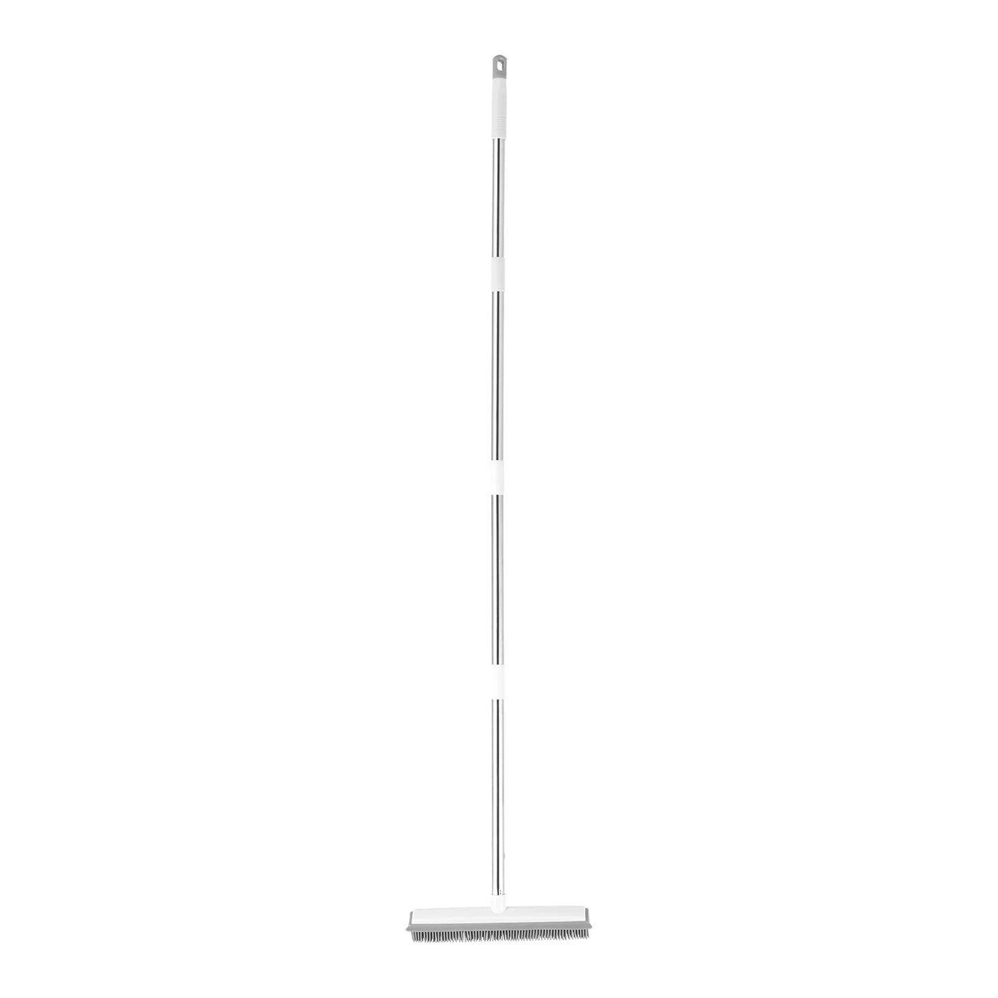 Adjustable Long-Handle Pet Hair Removal Broom – 58.46" Rubber Broom for Dogs & Cats