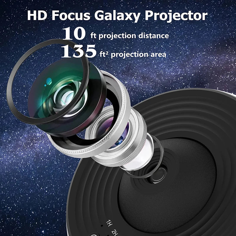 Night Light Galaxy Projector – 360° Rotating Starry Sky Planetarium Lamp for Kids’ Bedroom, Valentine’s Day, Weddings & Home Décor