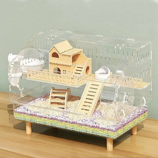 Transparent Habitat for Dwarf Hamsters, Mice, and Gerbils