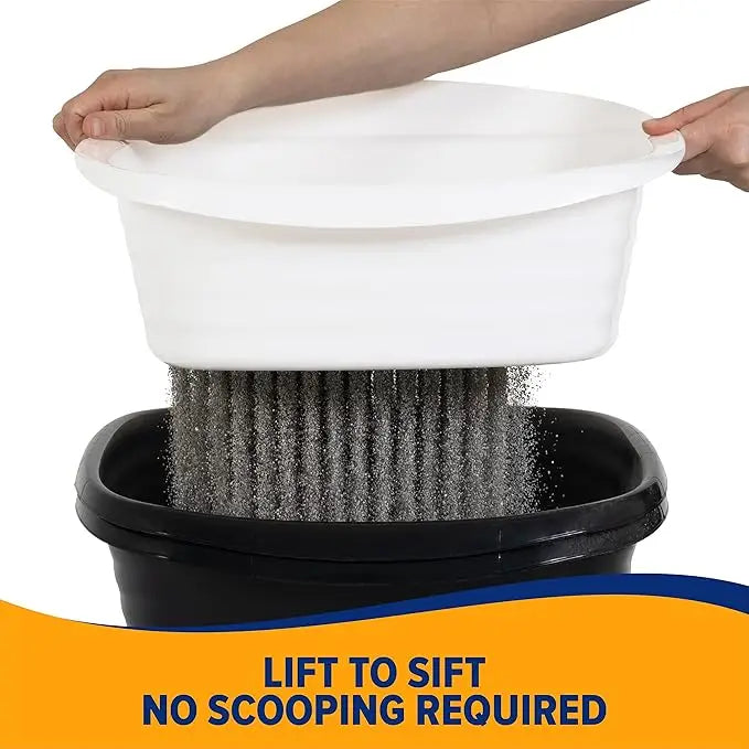 Sifting Cat Litter Box with Microban Protection – Includes Scoop for Easy Cleaning
