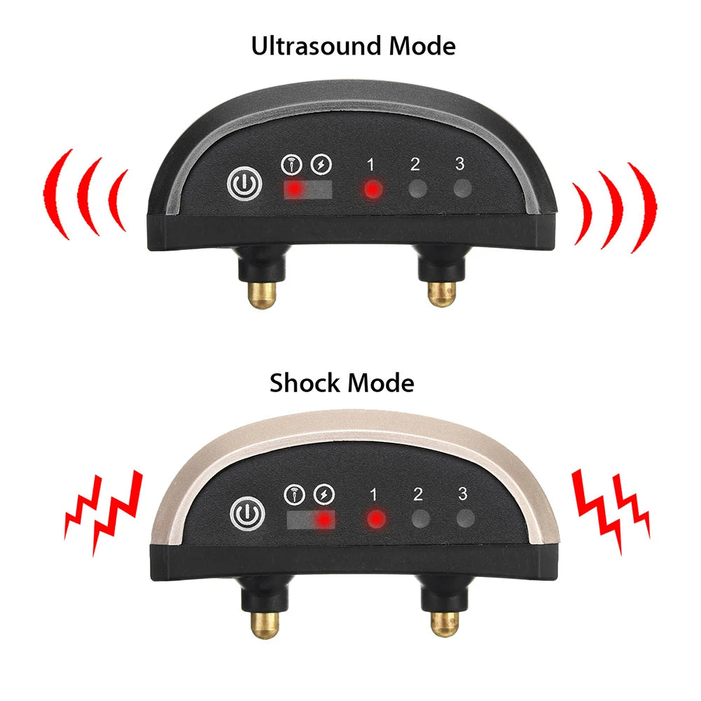 Rechargeable Waterproof Anti-Bark Collar for Dogs – Humane Ultrasonic & Shock Stop Device – USB Electric Safe Bark Control Guard