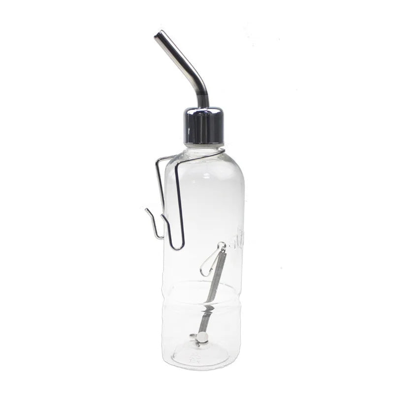 Stainless Steel Hanging Pet Waterer – No-Drip Drinking Bottle for Guinea Pigs, Rabbits, Hamsters, Squirrels & Small Animals