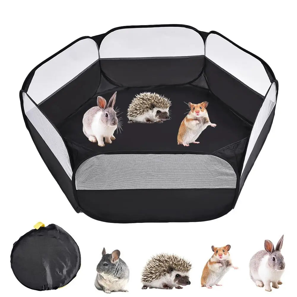 Foldable Pet Playpen Tent – Pop-Up Exercise Fence for Small Animals