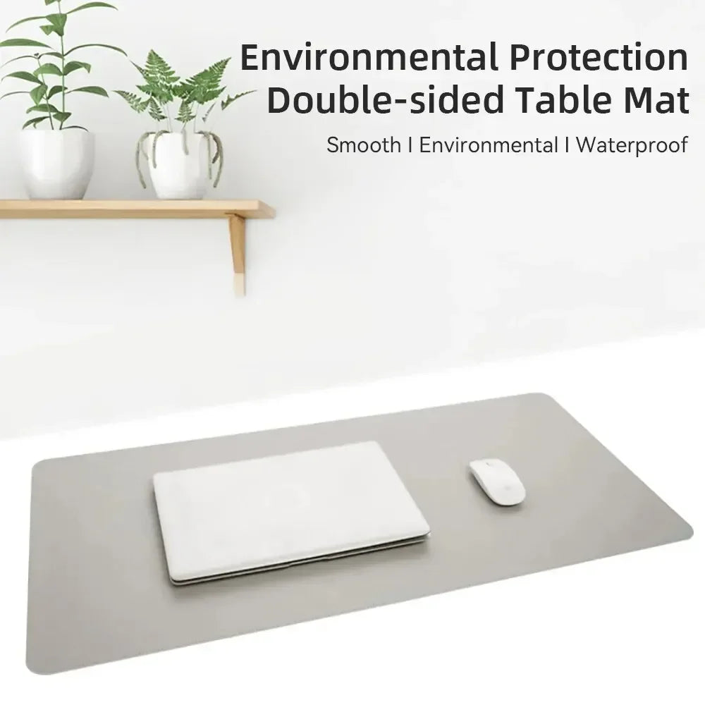 Large PU Leather Desk Mat – 60×30cm Waterproof Office Desk Protector, Mouse Pad & Keyboard Mat for Home, Work, or Gaming Setup