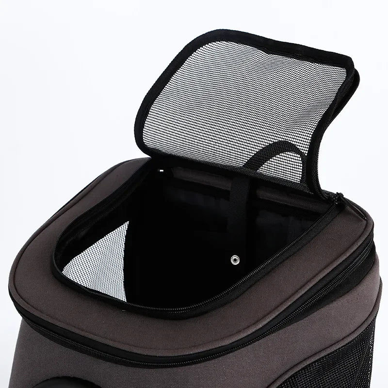 Large Pet Backpack Carrier with Space Capsule Window – Breathable & Portable Travel Bag for Cats and Small Dogs