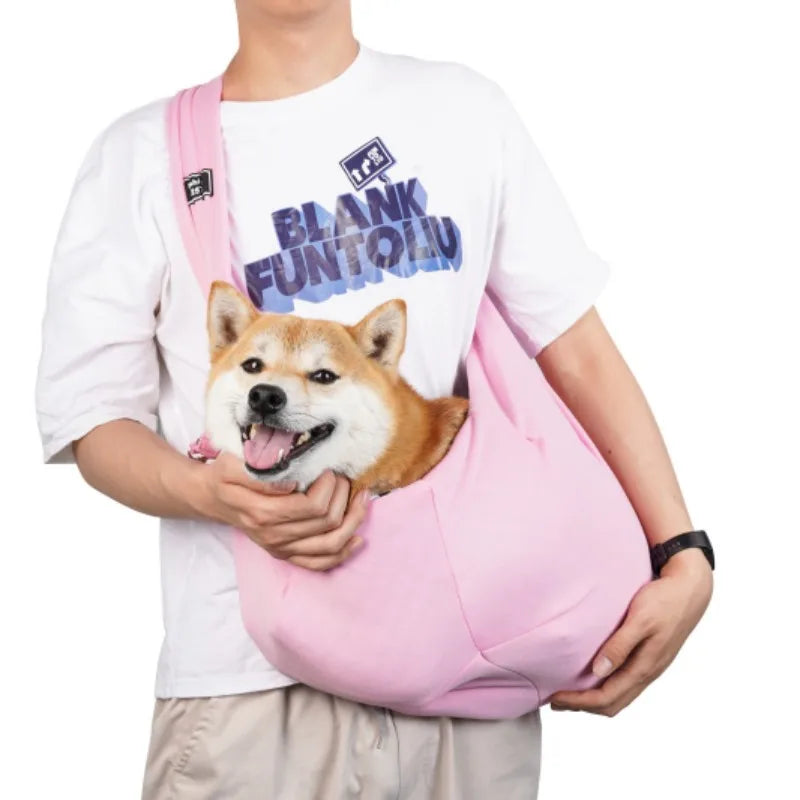 Crossbody breathable dog or cat folding pet bag