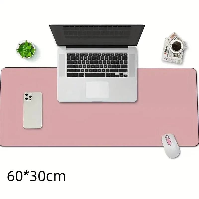 Large PU Leather Desk Mat – 60×30cm Waterproof Office Desk Protector, Mouse Pad & Keyboard Mat for Home, Work, or Gaming Setup