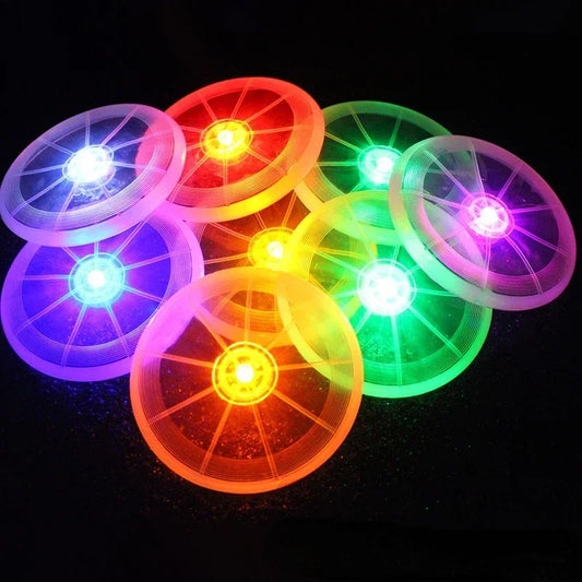 LED Luminous Dog Flying Disc – Eco-Friendly Light-Up Dog Toy for Night Play, Chew & Training