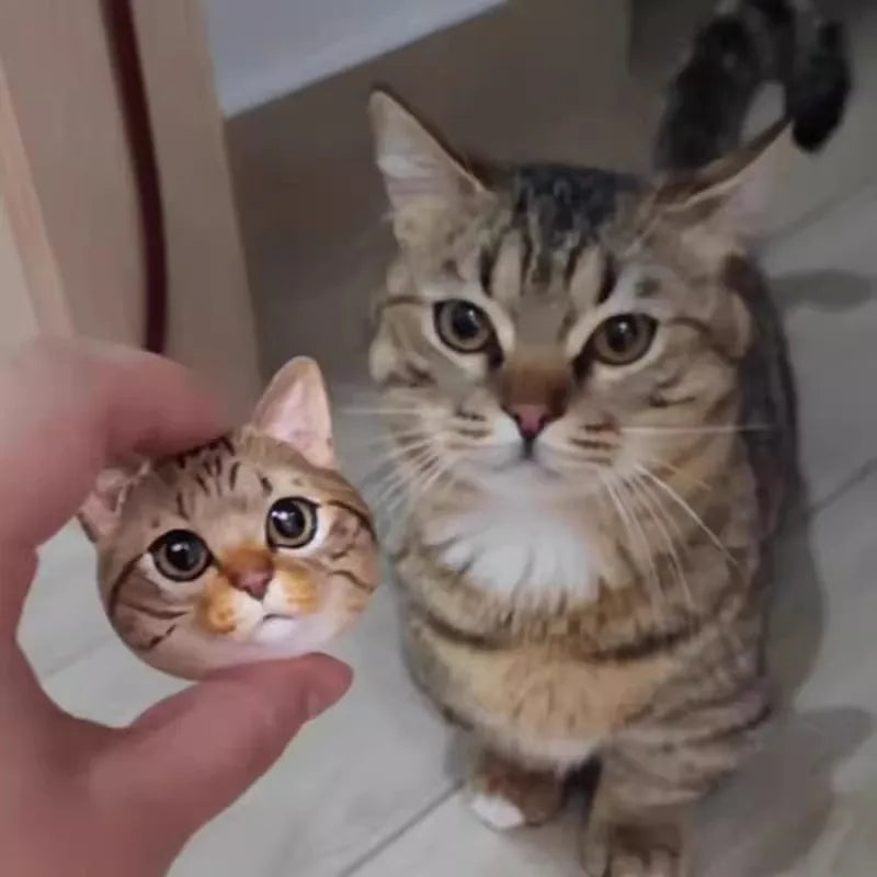 3D Dimensional Pet Cat Portrait Pet Customized Cat Keychain Fridge Magnets Dog Memorial Plaster Portrait Gift