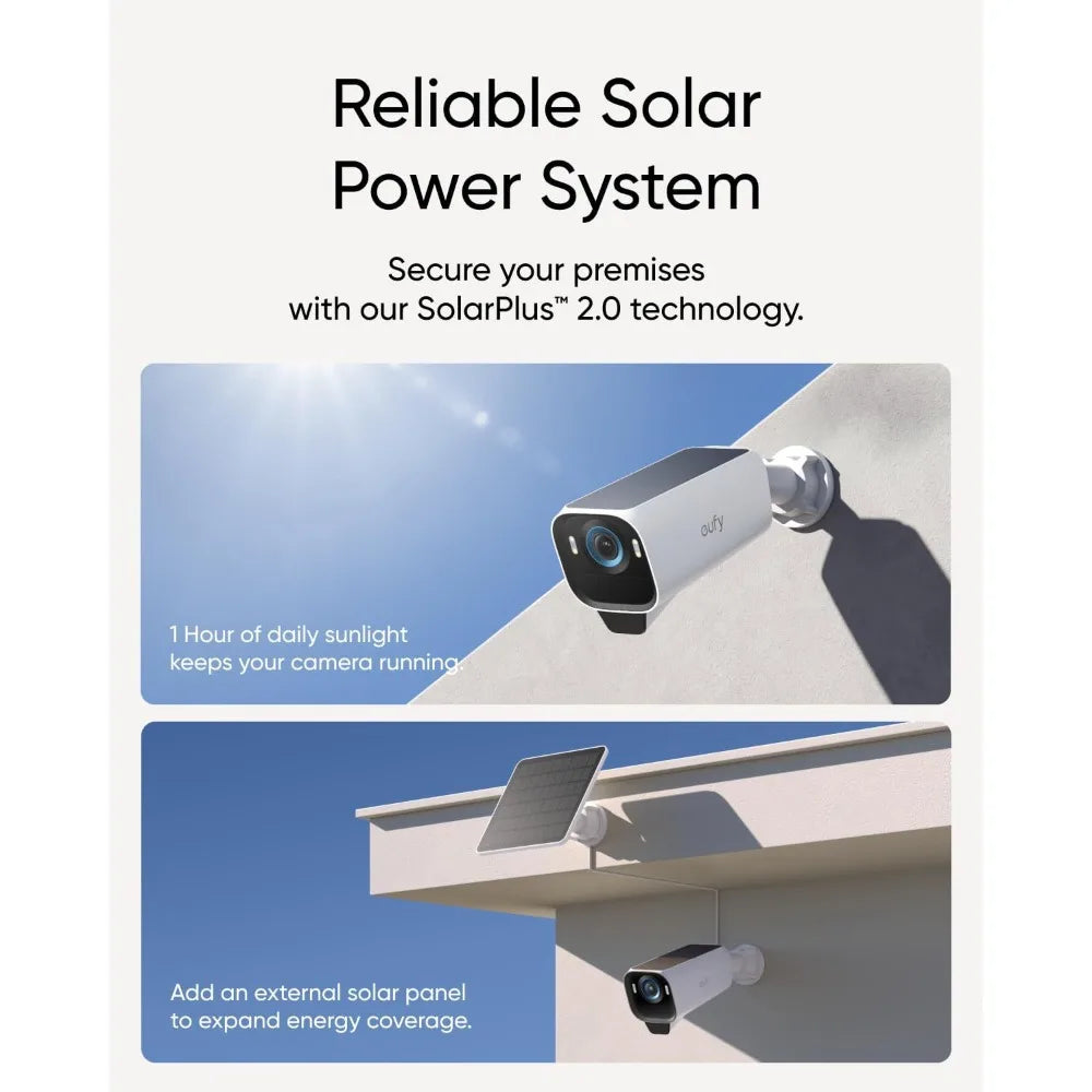 Hot Sale: EufyCam S3 Pro 4-Cam Kit — Solar-Powered Outdoor Wireless Security System with MaxColor Night Vision and 4K Resolution