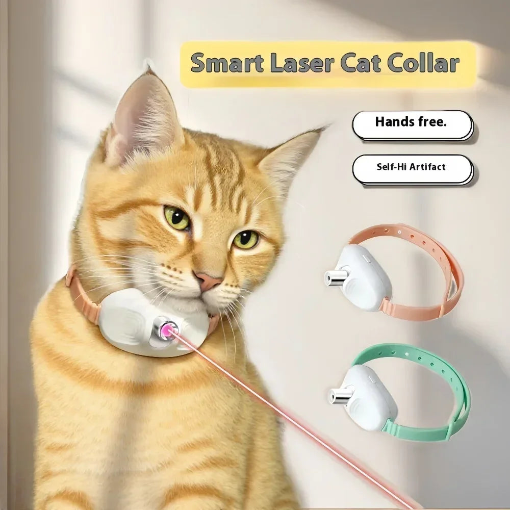 πΎ Intelligent LED Laser Cat Collar β USB Rechargeable Interactive Toy for Indoor Cats | Infrared Motion Laser for Safe Self-Play & Exercise