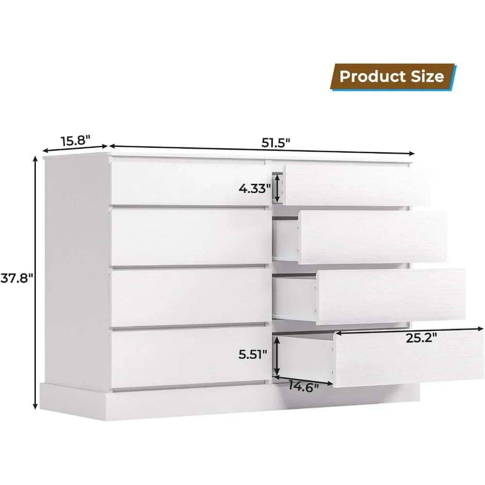 Long Dresser with 8 Drawers