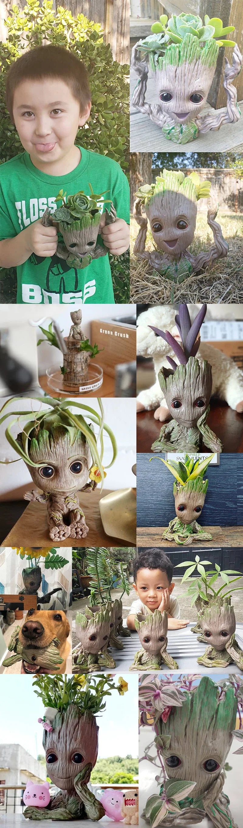 Groot Plastic Garden Vases / Pots For Flowers