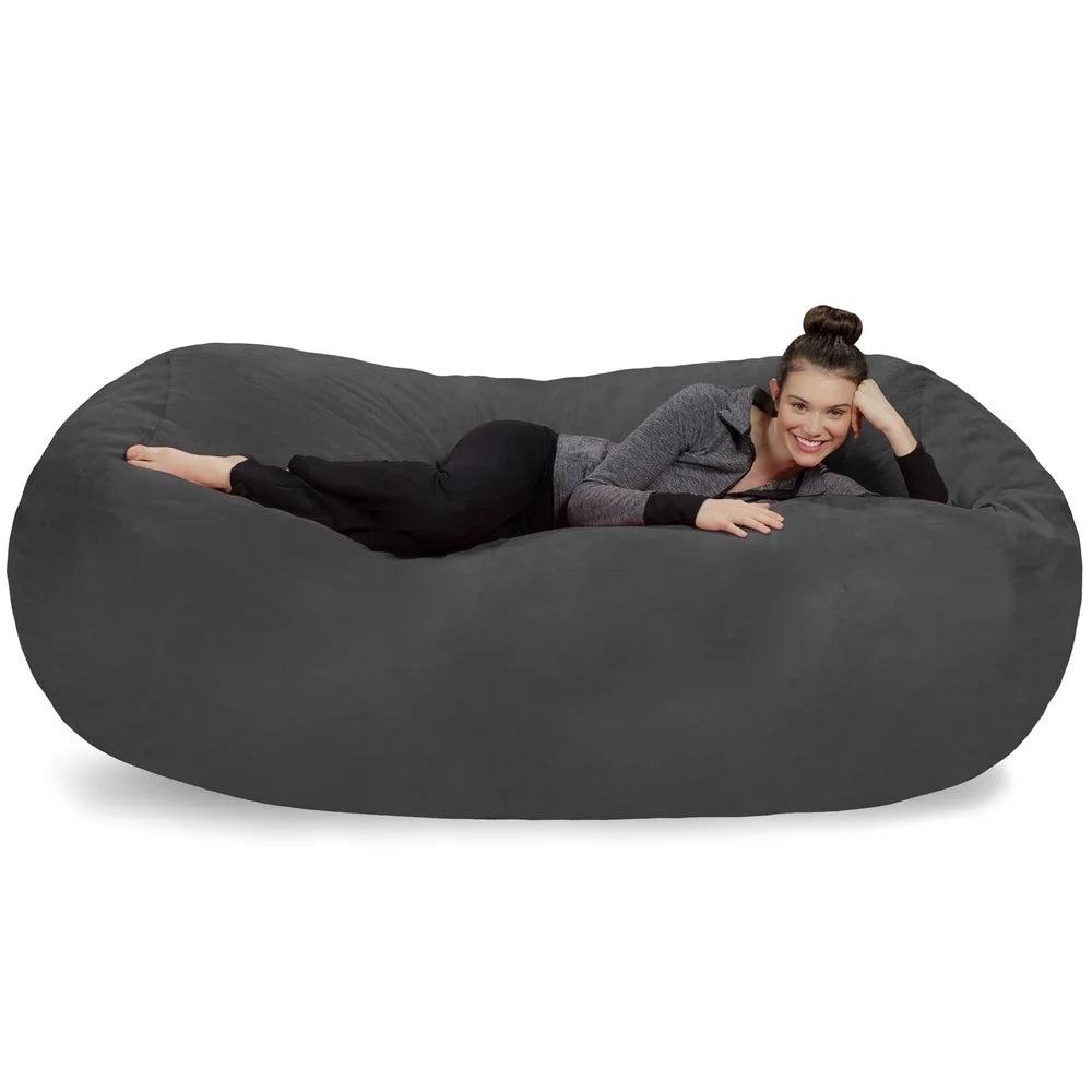 Bean Bag Chair Memory Foam Lounger with Microsuede Cover — Soft, Comfortable Seating for Kids & Adults