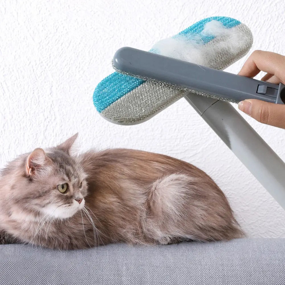 3-in-1 Pet Hair Remover Brush with Long Handle – Window & Fur Cleaning Tool for Cats & Dogs | Versatile Pet Supply