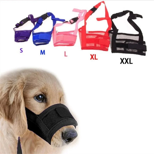 Adjustable Anti-Barking Dog Muzzle – Breathable Mesh Pet Muzzle for Small & Large Dogs with Nylon Straps