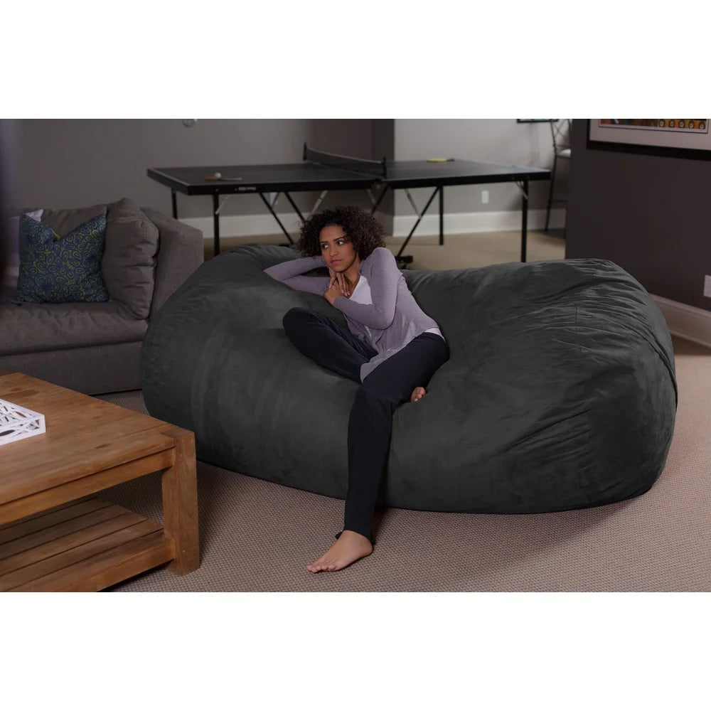 Bean Bag Chair Memory Foam Lounger with Microsuede Cover — Soft, Comfortable Seating for Kids & Adults