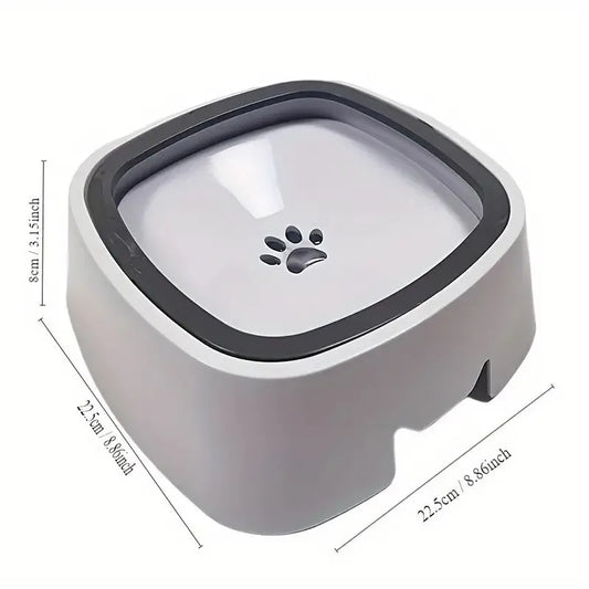 Spill-Proof Plastic Pet Water Bowl with Non-Slip Base