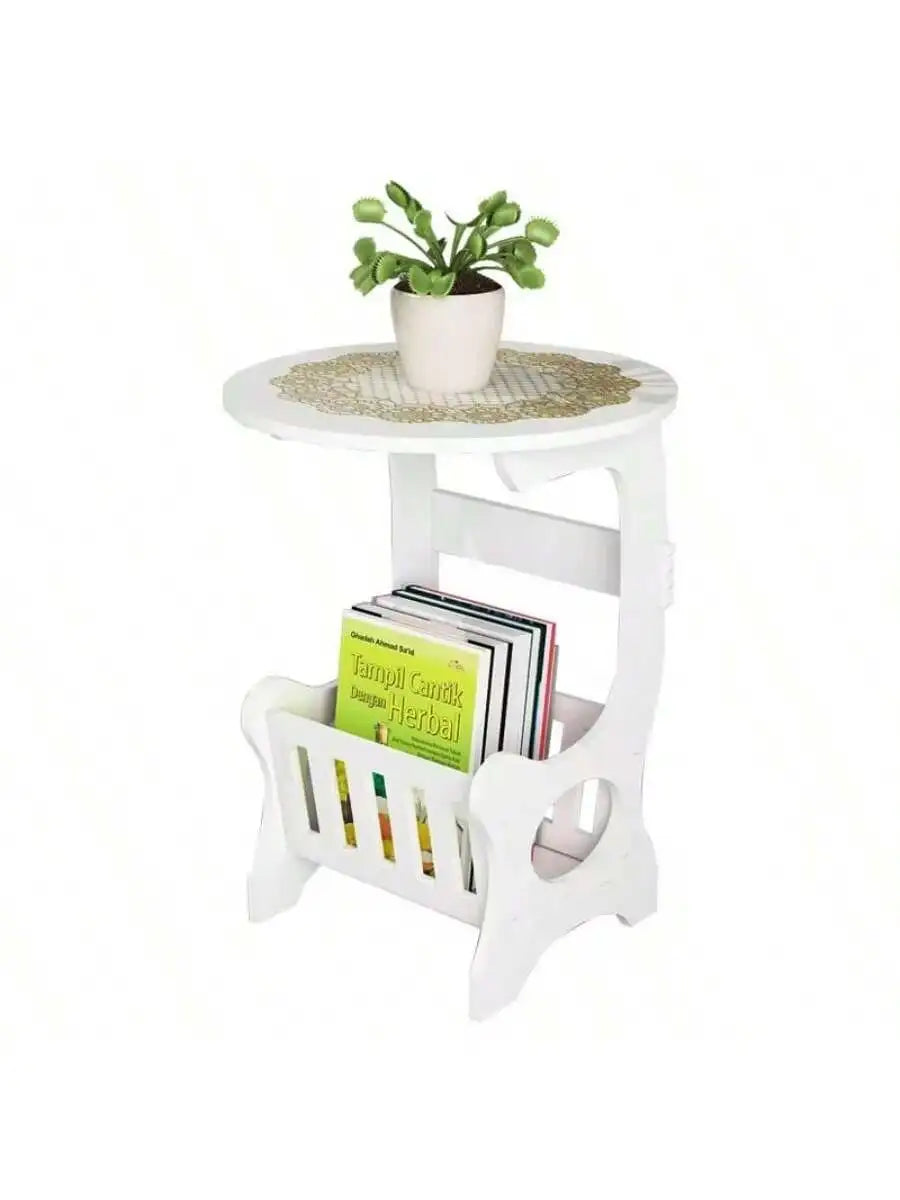 Multi-Functional Bedside Table – Nightstand with Book & Magazine Storage, Modern End Table for Bedroom or Living Room