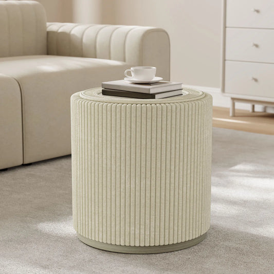 Round Storage Stool / Ottoman Organizer Chair