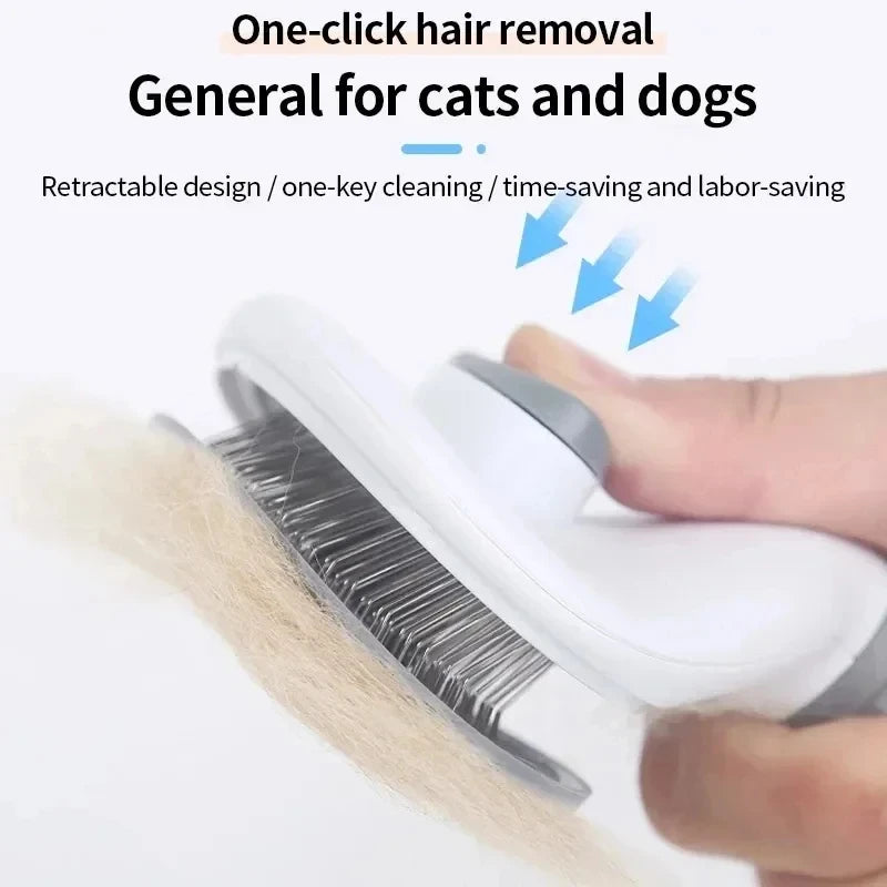 Self Cleaning Pet Hair Remover Brush - Quick, Reusable & Effortless Fur Cleanup