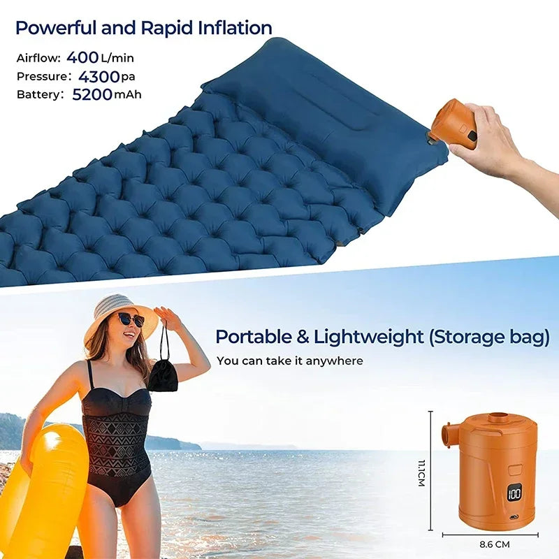 Electric Air Pump Compressor / Inflator With Rechargeable Battery