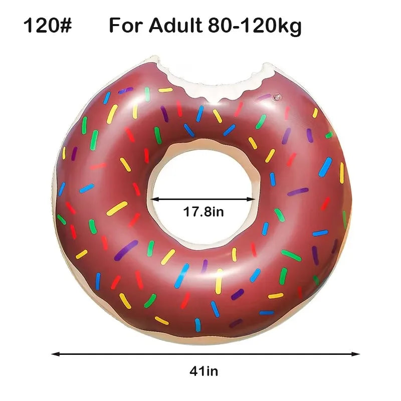 Rooxin Donut Swimming Inflatable Swimming Pool Float Ring