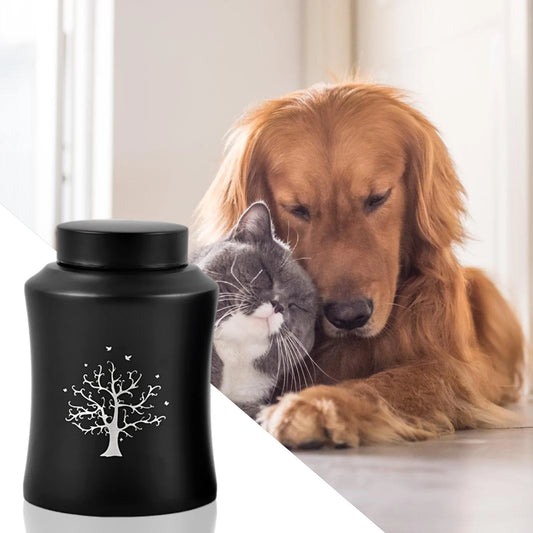 Stainless Steel Beloved Pet Memorial Urn – Cat Cremation Ashes Keepsake Urn, Memorable Pet Memory Gift