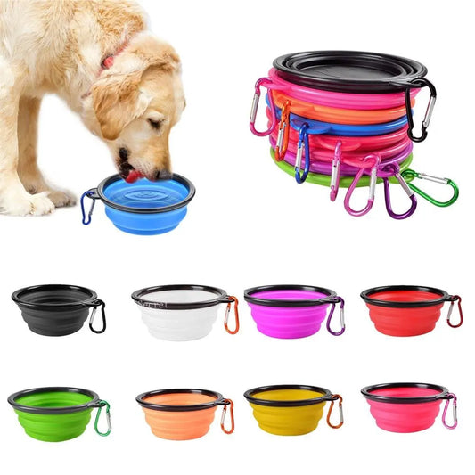 Collapsible Pet Silicone Food or Water Bowl
