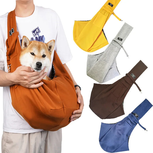 Crossbody breathable dog or cat folding pet bag