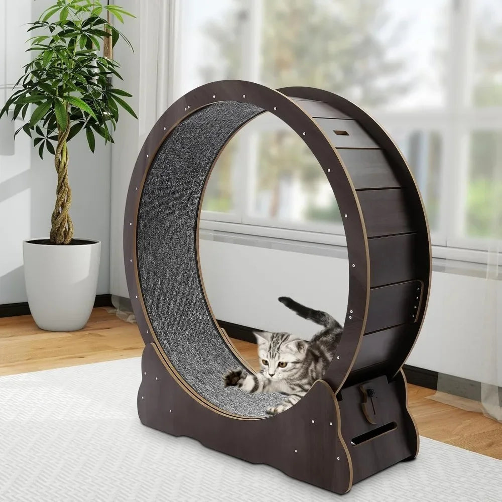Cat Exercise Treadmill Solid Wood Wheel