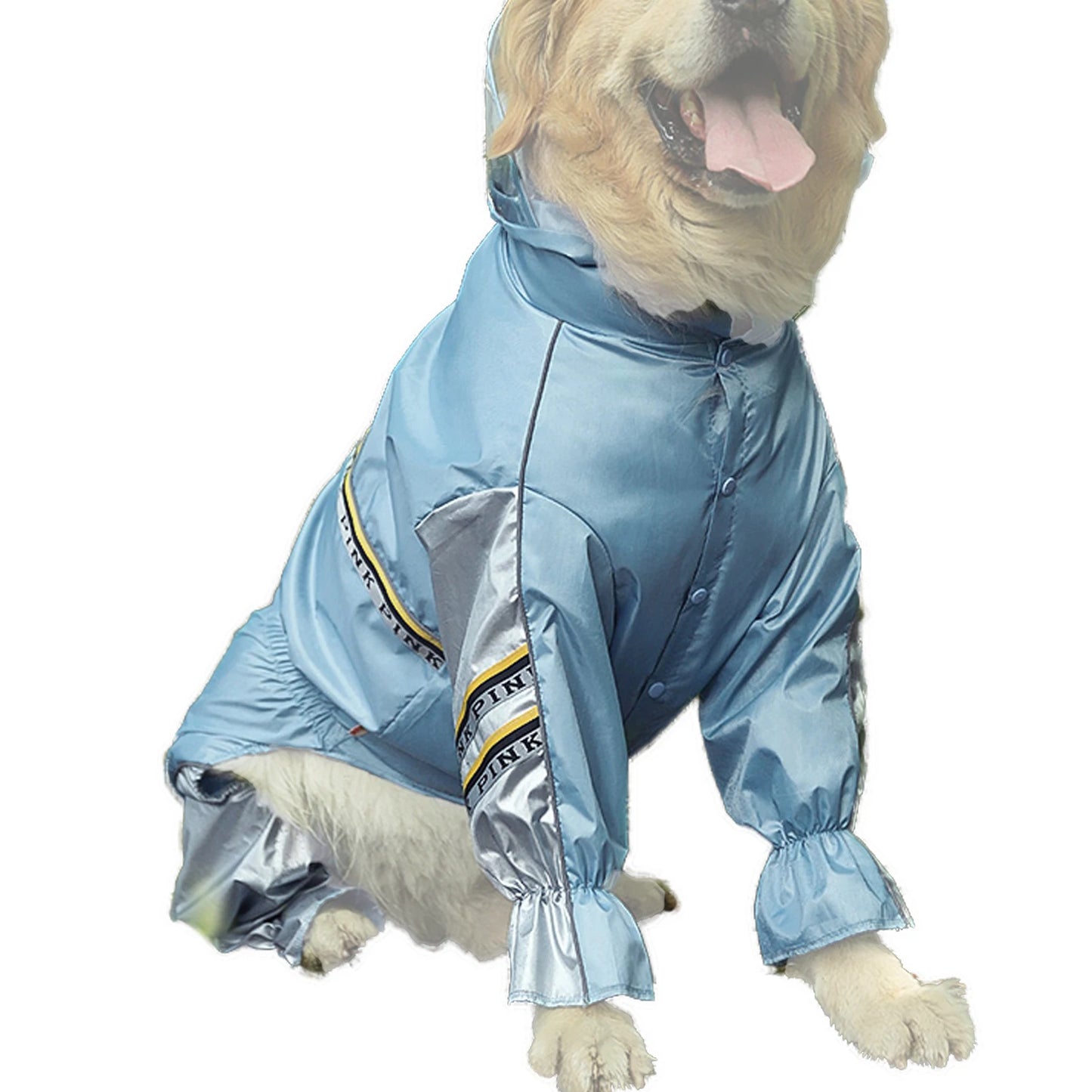 Waterproof Dog Raincoat – Adjustable, Lightweight Pet Jumpsuit with Hood