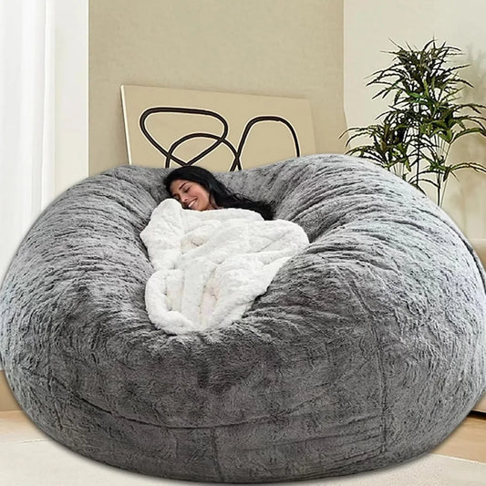 Giant Round Bean Bag Chair for Adults Kids Without Filling