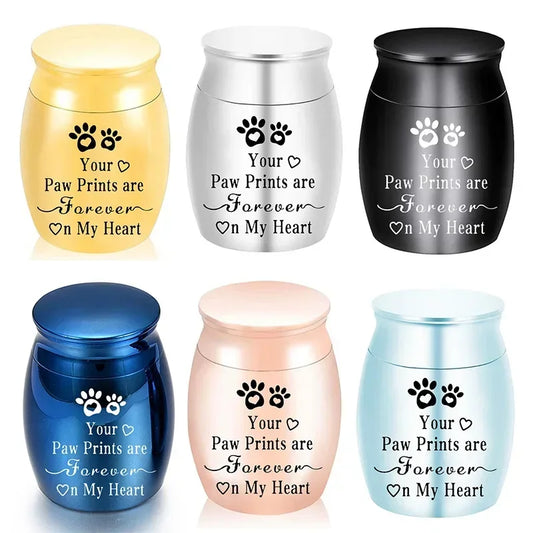 Pet Urn for Dogs & Cats – Decorative Metal Cremation Urn, Portable Memorial Keepsake for Pet Ashes