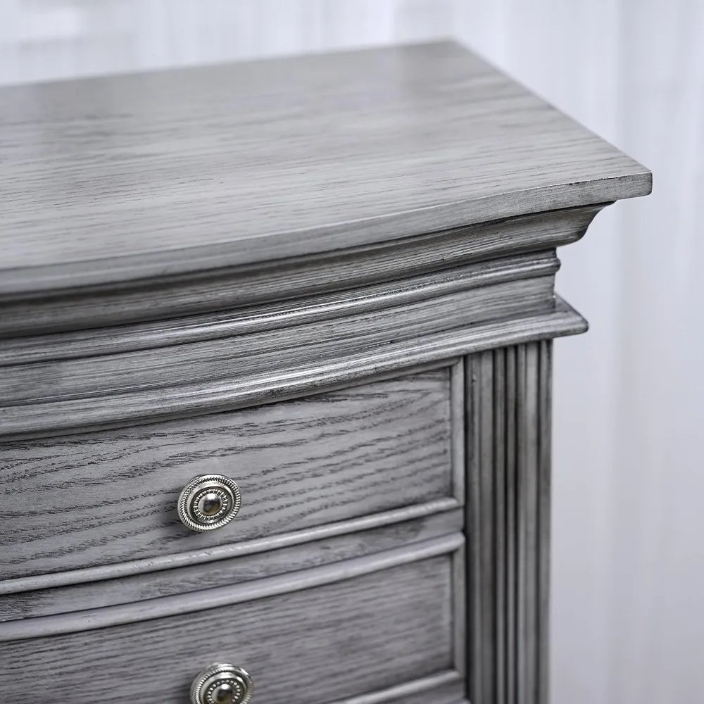 Standing Jewelry Armoire – Large 7-Drawer Wooden Jewelry Organizer with Mirror, Side Doors & Anti-Tarnish Lining for Home