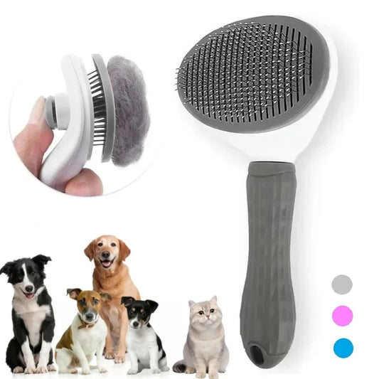 Self Cleaning Pet Hair Remover Brush - Quick, Reusable & Effortless Fur Cleanup