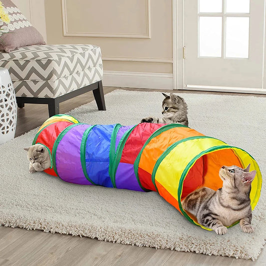 Foldable Interactive Pet Tunnel Toy - Fun, Engaging and Space-Saving Playtime