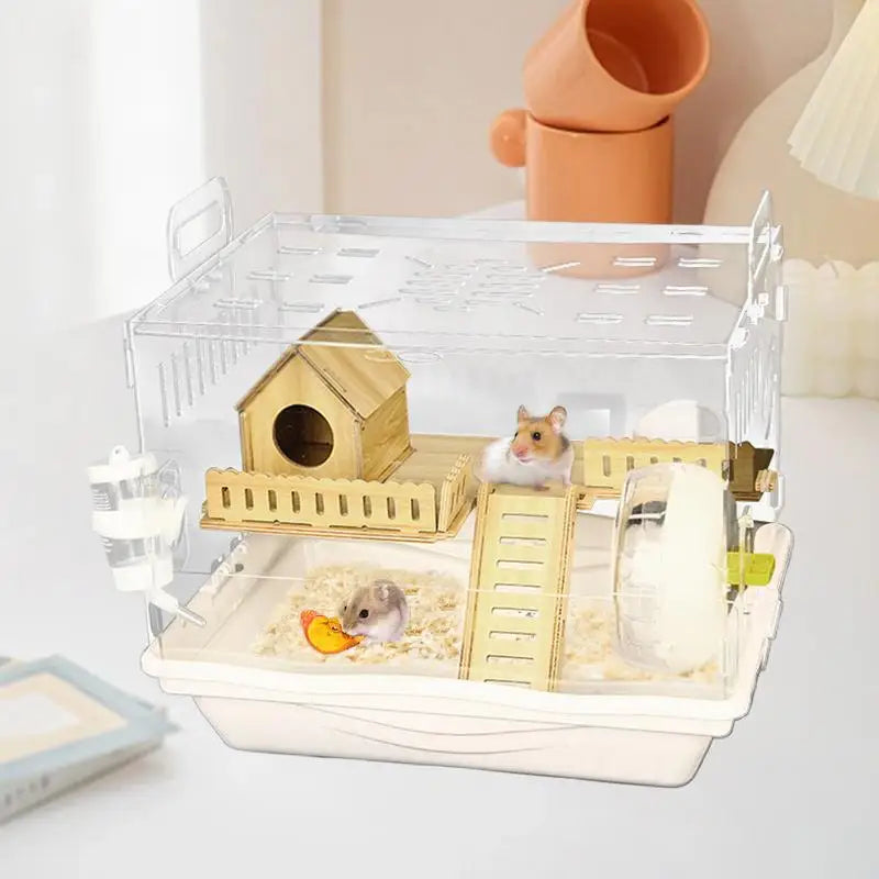 Acrylic Small Animal Cage and Accessories