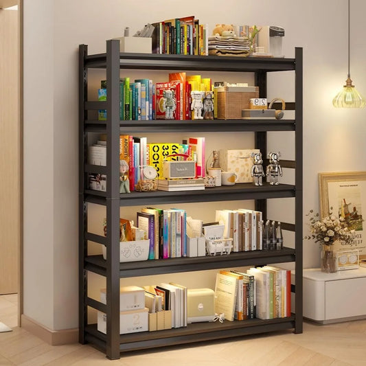 5 Tier Heavy Duty Metal Adjustable Bookshelves