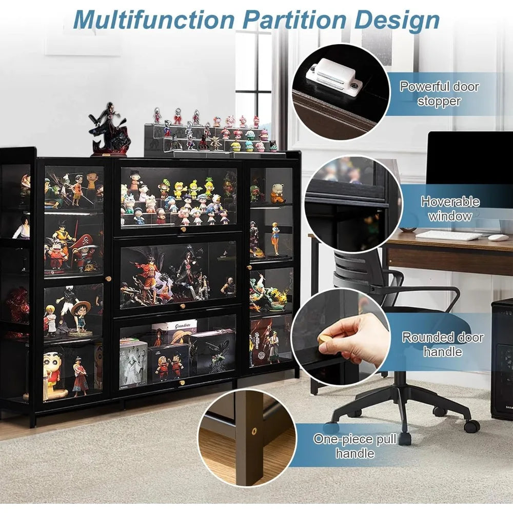 Black Display Cabinet 53.15" Acrylic Display Case