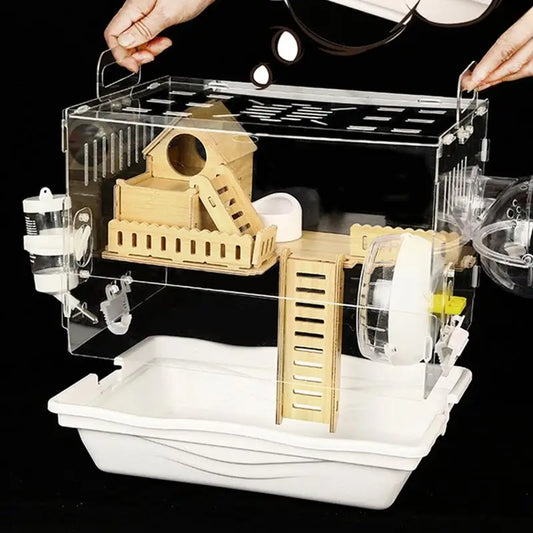 Acrylic Small Animal Cage and Accessories
