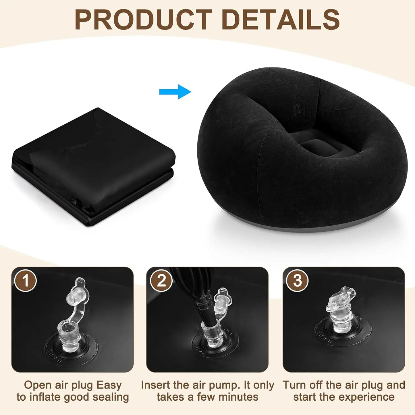 Inflatable Bean Bag Chair