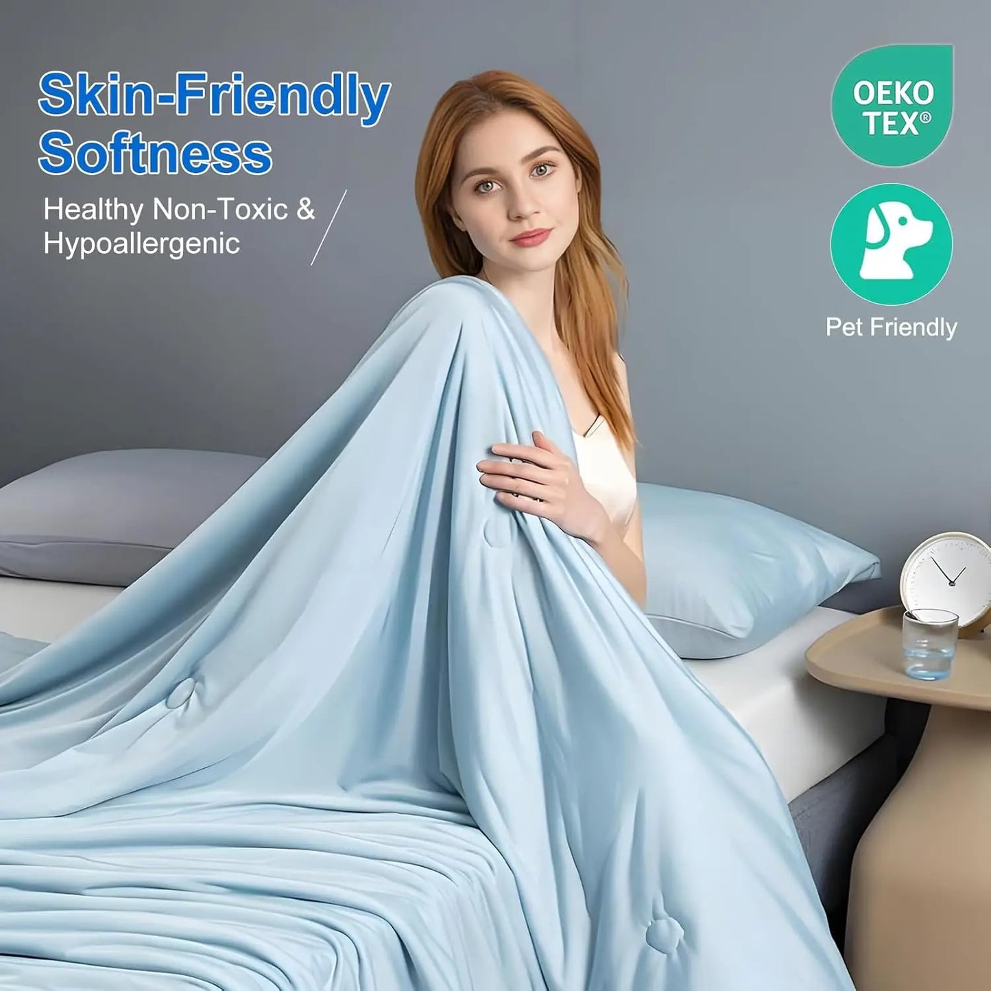 Cooling Blankets for Hot Sleepers – Cool Like Ice Cream Lightweight Blanket for Summer with Double Side Cold, Cooling Comforter