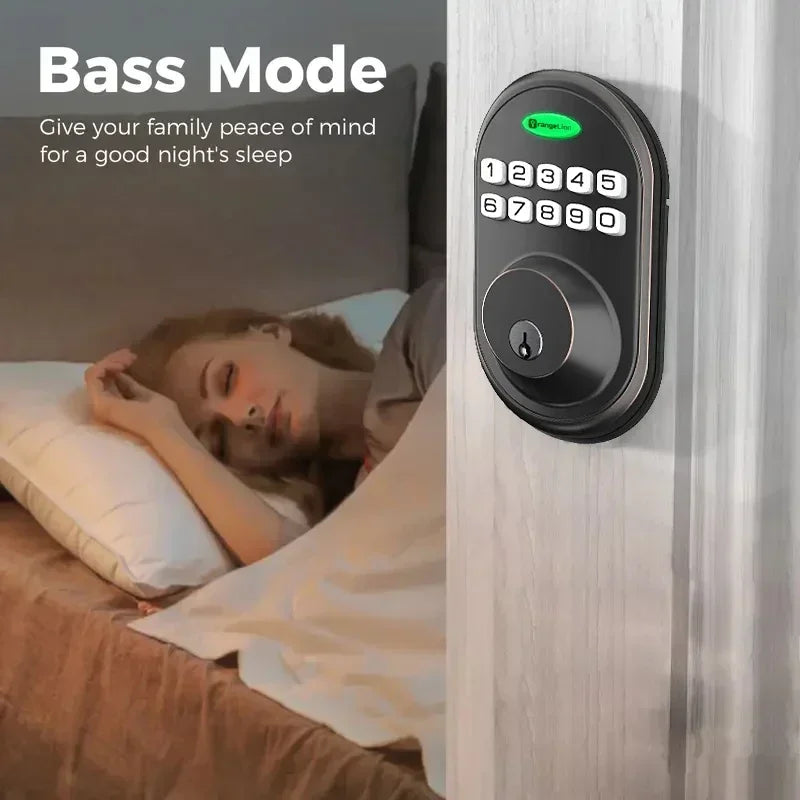 EUUKAIHG Keyless Entry Door Lock – Smart Deadbolt with Keypad, One-Touch Lock/Unlock, Auto-Locking & Backup Key Access – Secure Electronic Lock for Home or Office