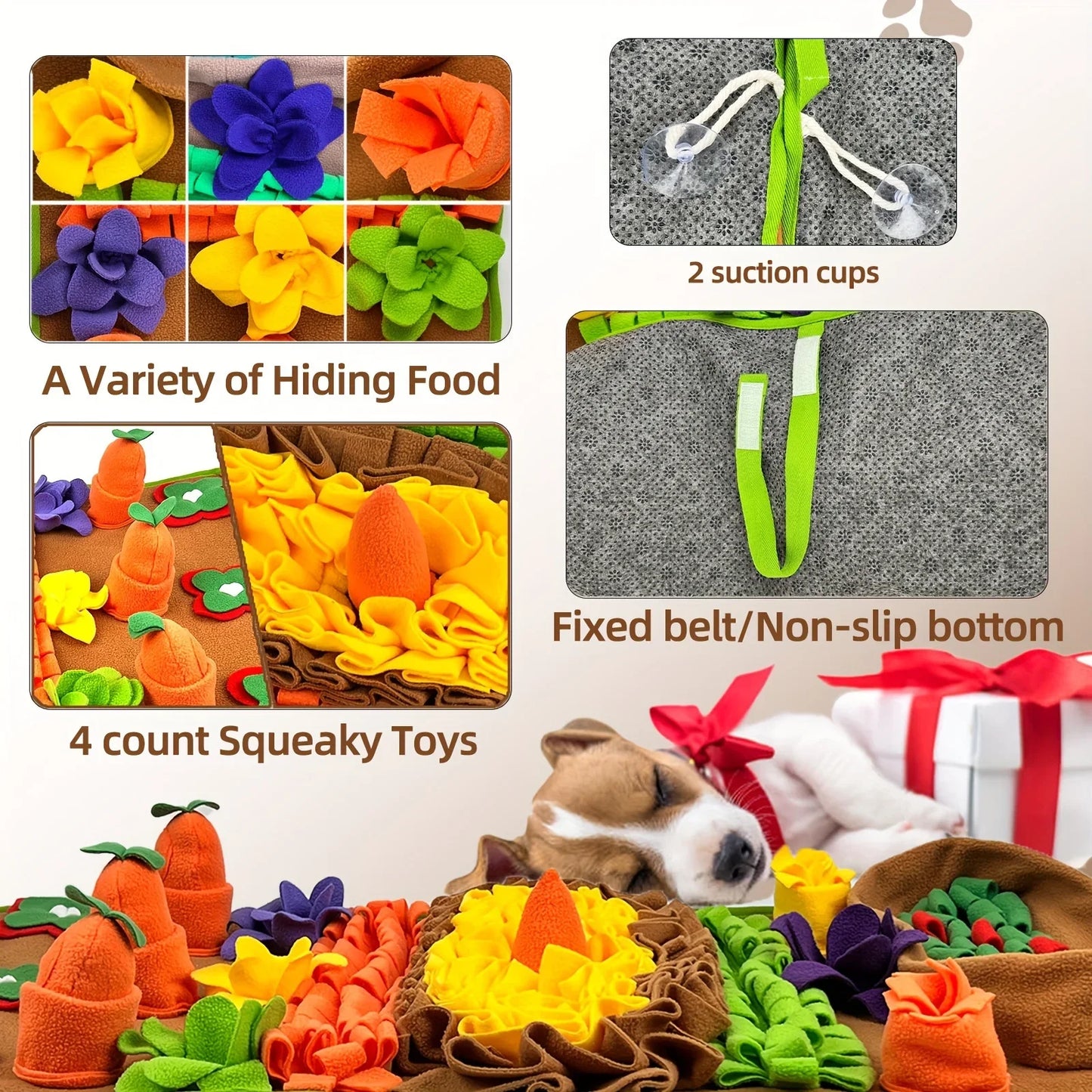 Pet Snuffle Mat for Dogs – Interactive Nosework Feeding Mat & Puzzle Toy for Training, Slow Feeding & Stress Relief