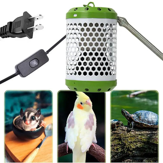 Heat Lamp Protector Cage – Anti-Scald Mesh Heating Lamp Holder for Birds, Chickens, Parrots & Reptiles