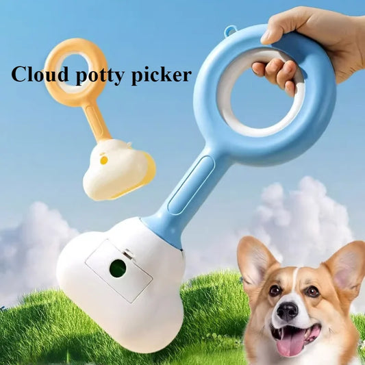 Cloud Potty Picker – Portable Dog Poop Scooper for Walking & Travel | Hands-Free Pet Waste Picker for Outdoor Cleanups