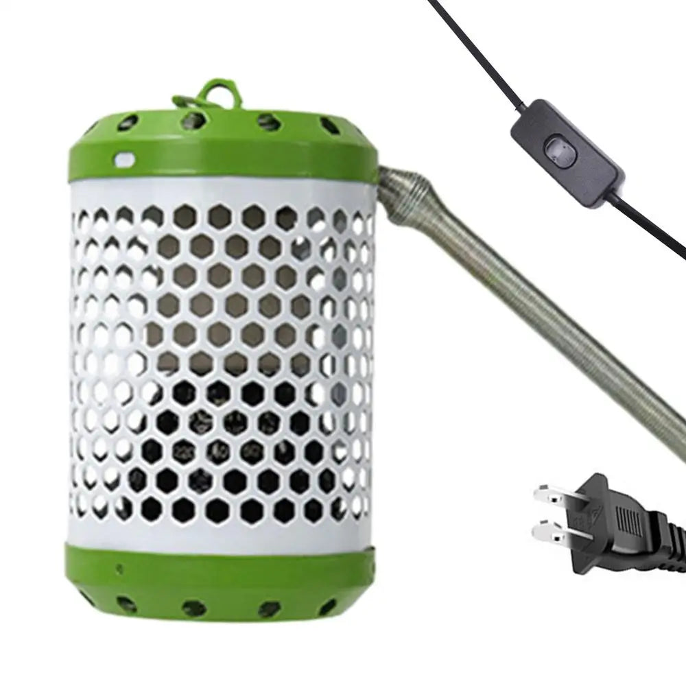 Heat Lamp Protector Cage – Anti-Scald Mesh Heating Lamp Holder for Birds, Chickens, Parrots & Reptiles